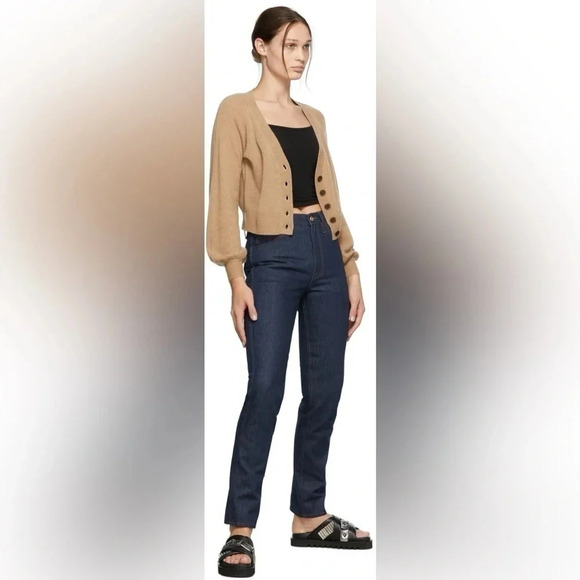 Frame Denim Le Italien True Straight in Rinse Rigid Denim - Picture 2 of 16